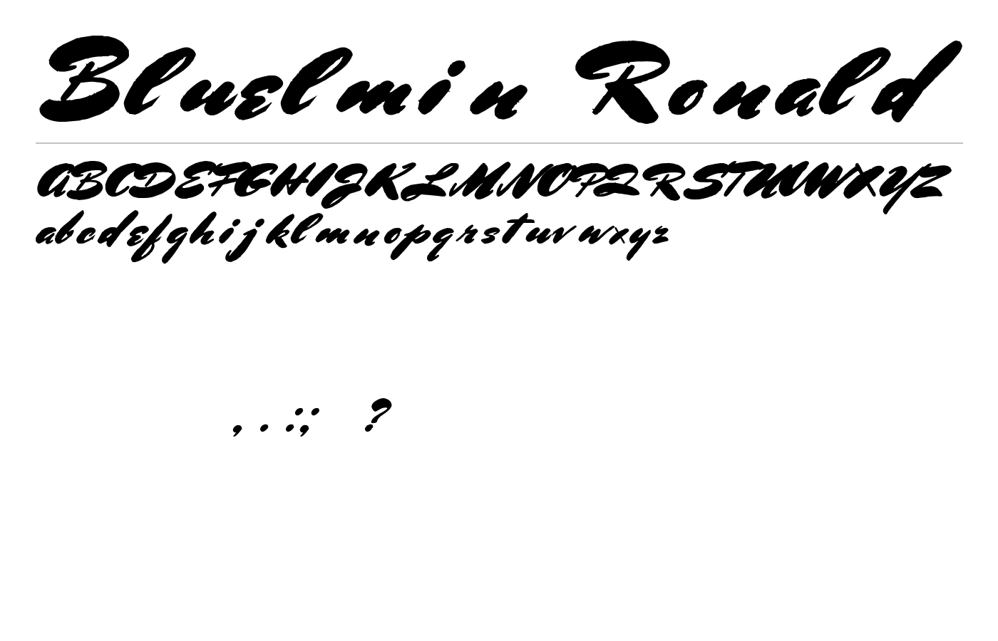 Bluelmin Ronald Font preview