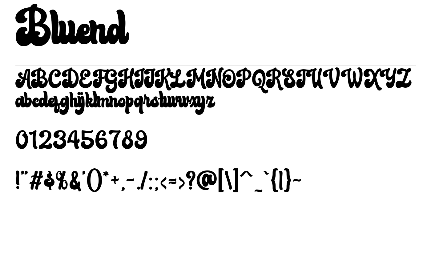 Bluend Font preview