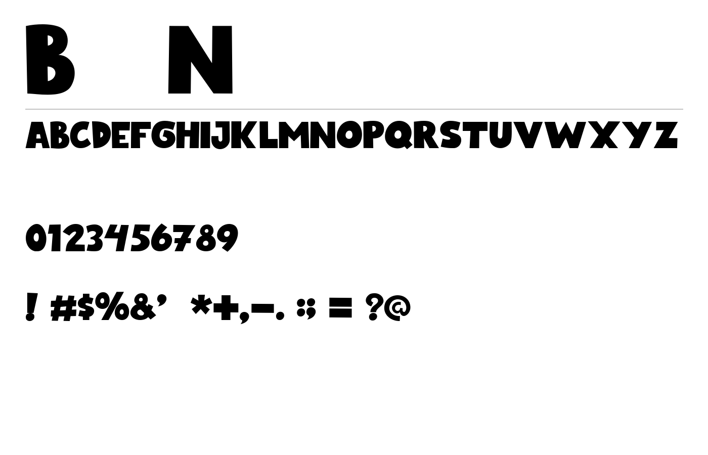 BlueNight Font preview