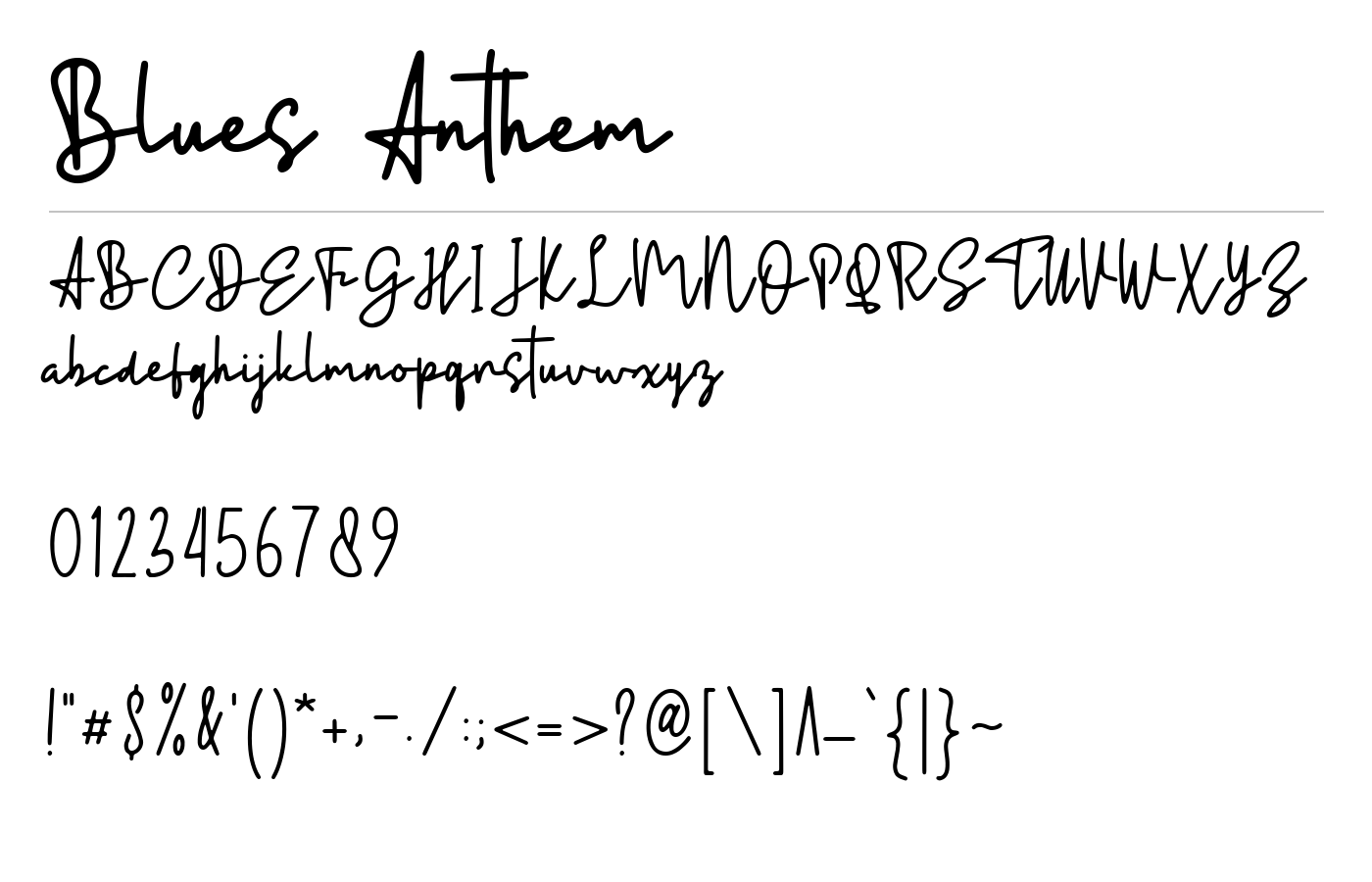 Blues Anthem Font preview