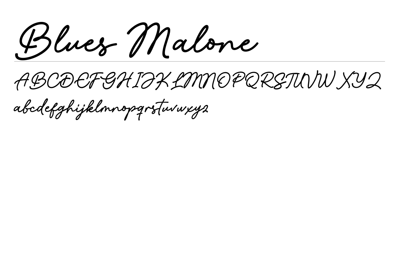 Blues Malone Font preview