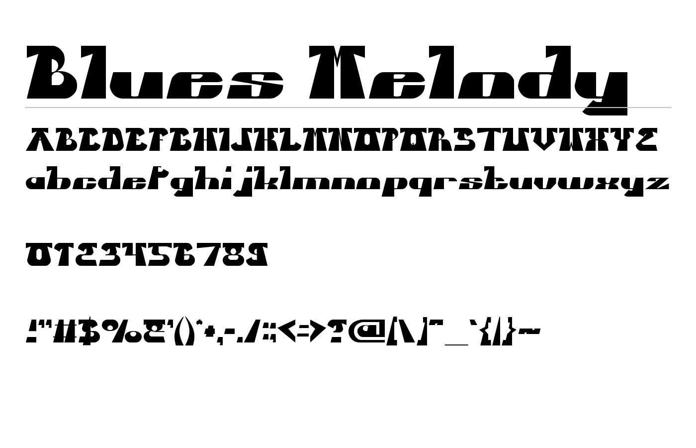 Blues Melody Font preview