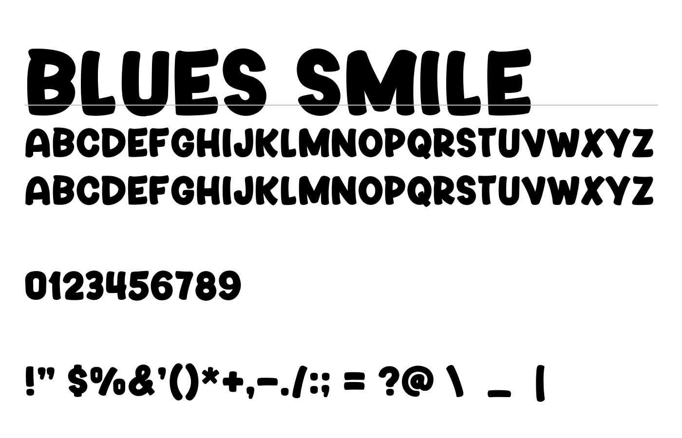 Blues Smile Font preview