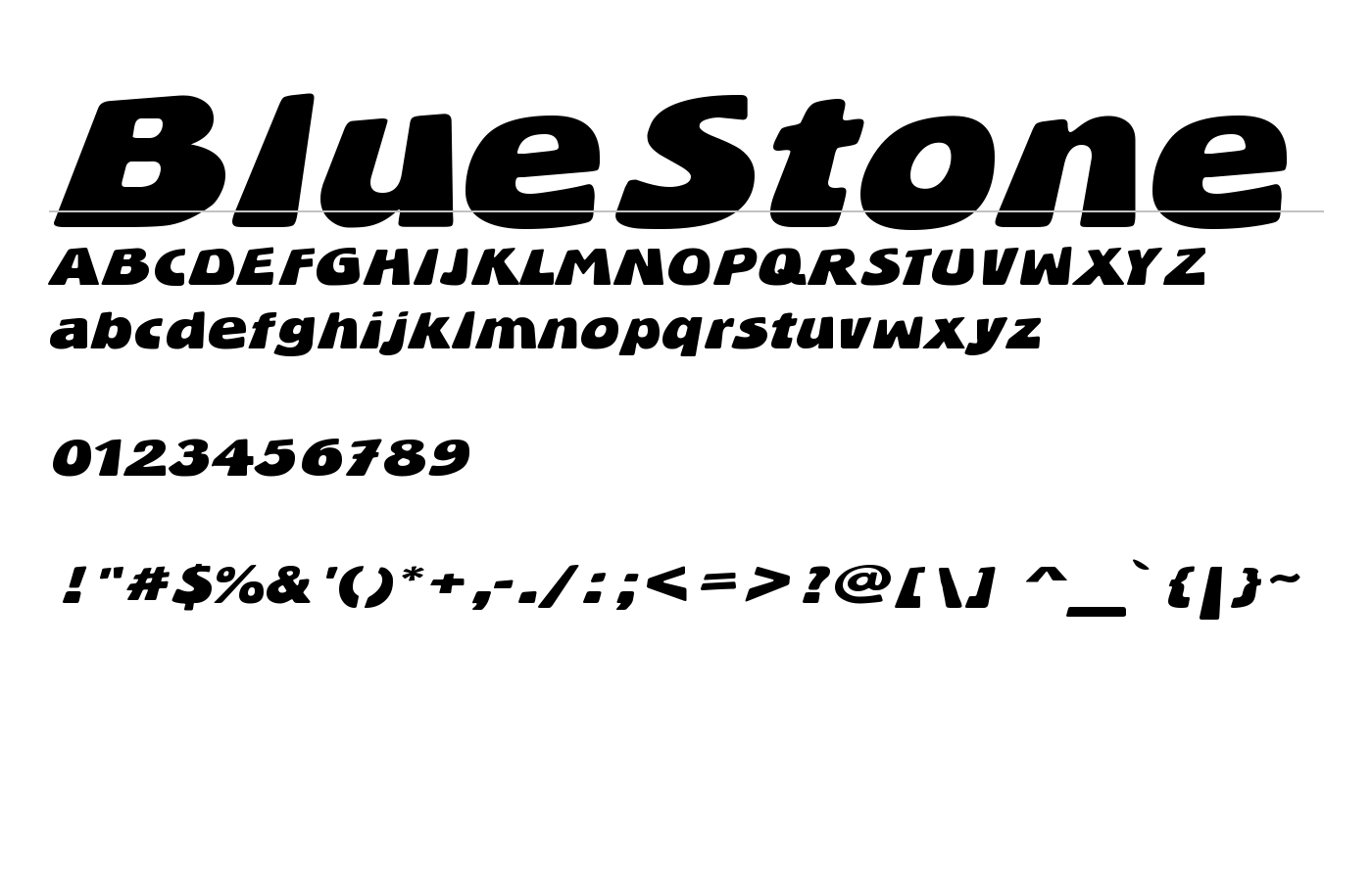 BlueStone Font preview