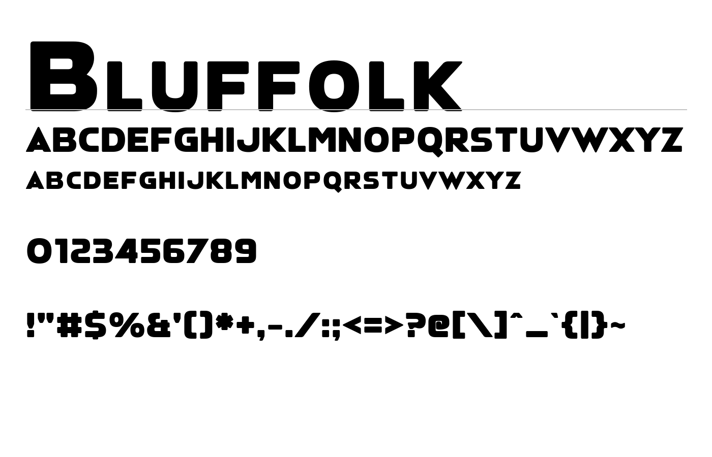 Bluffolk Font preview