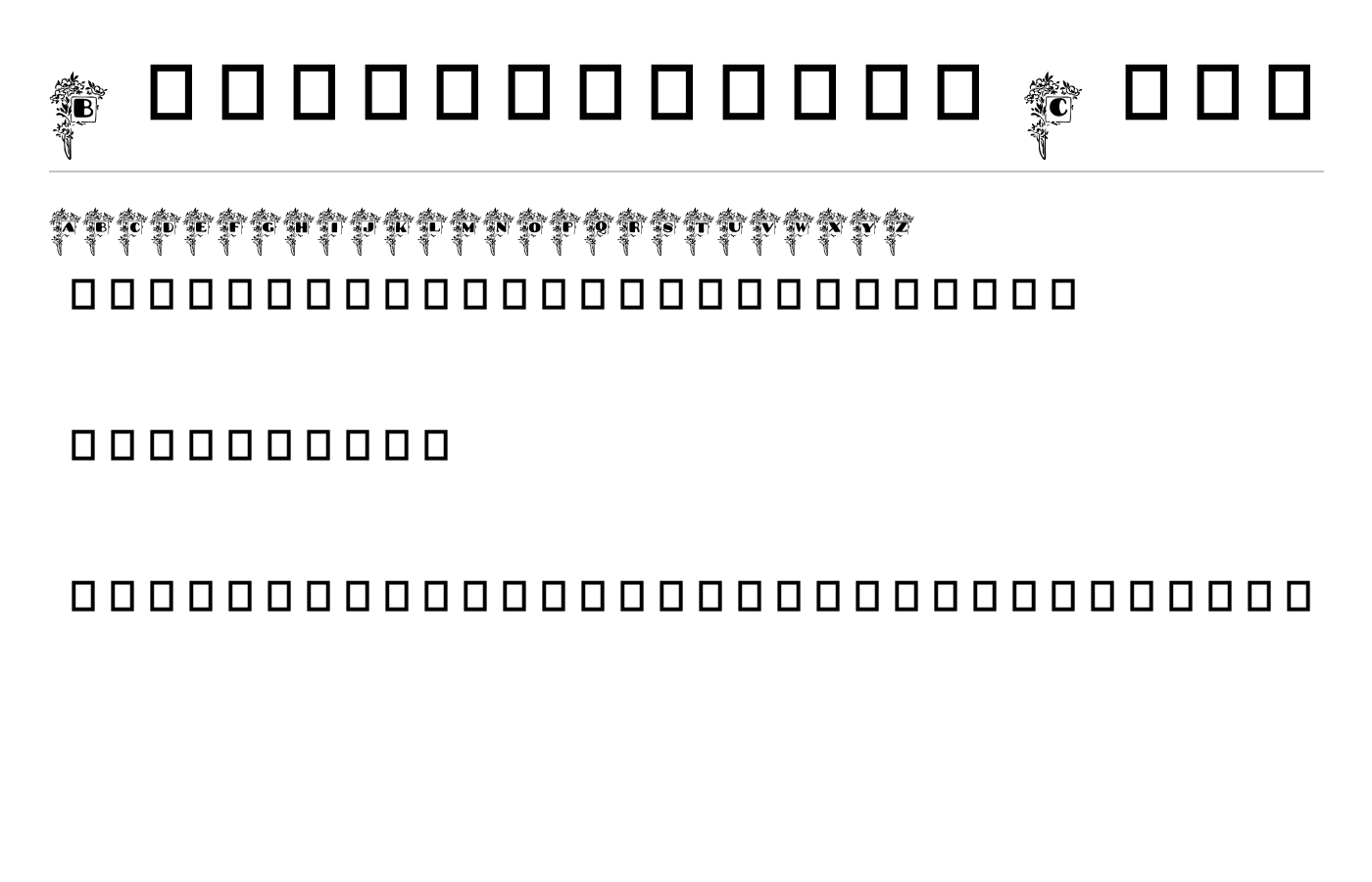 Blumenstrauss Caps Font preview