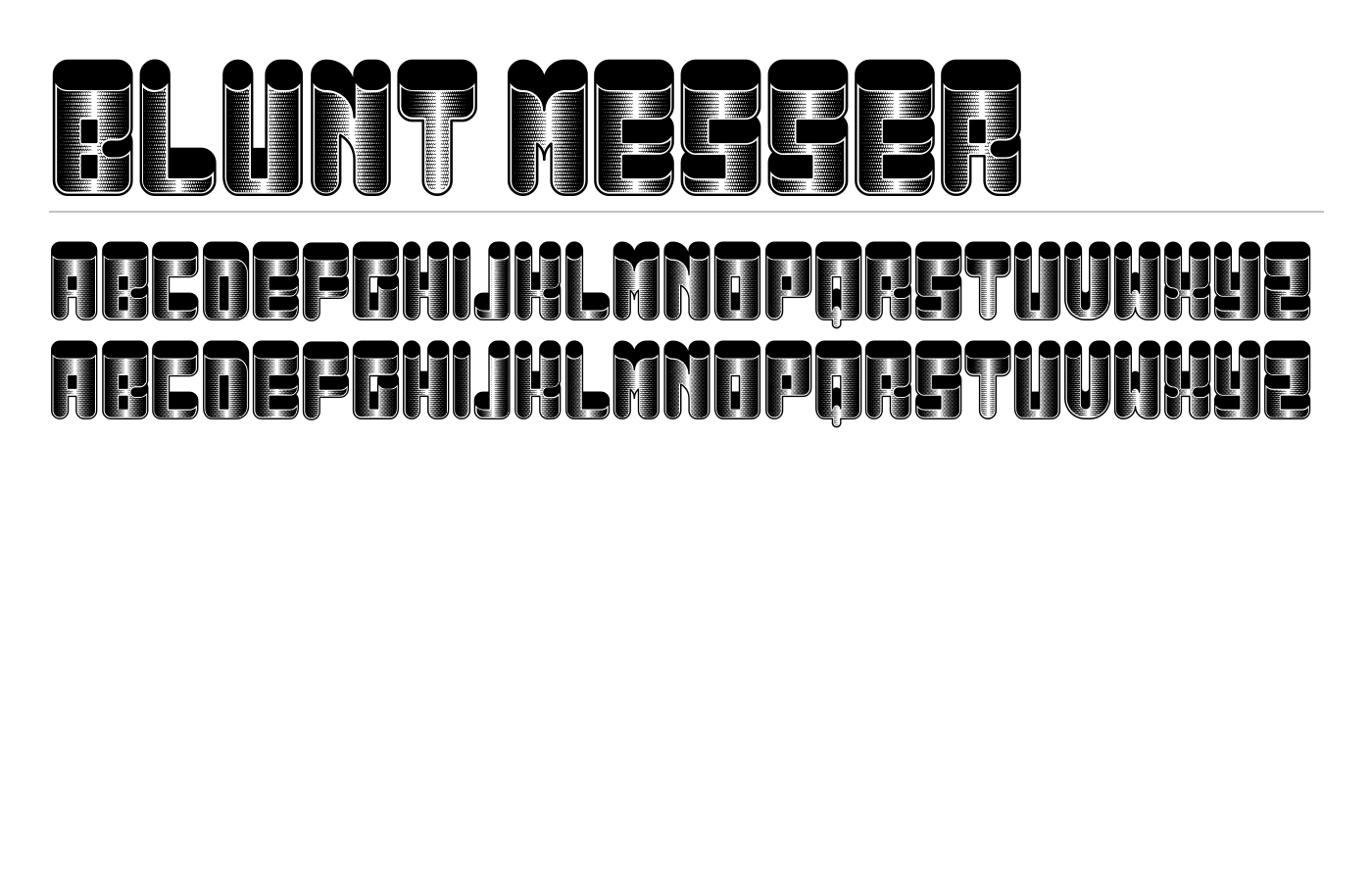 Blunt Messer Font preview