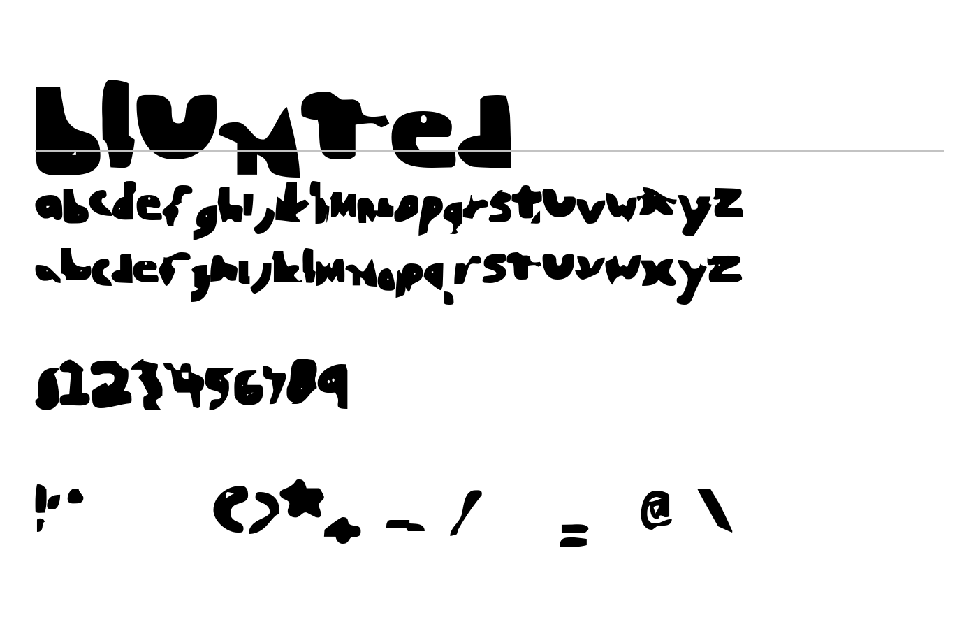 Blunted Font preview