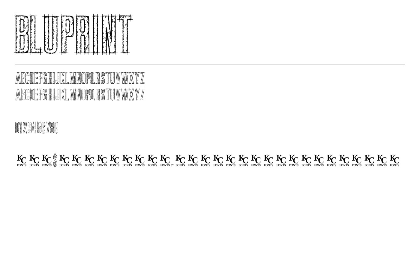 Bluprint Font preview