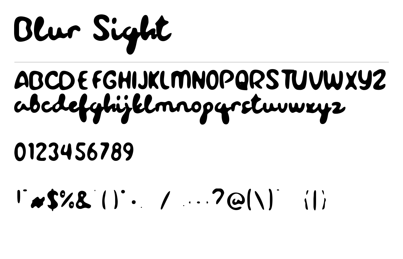 Blur Sight Font preview