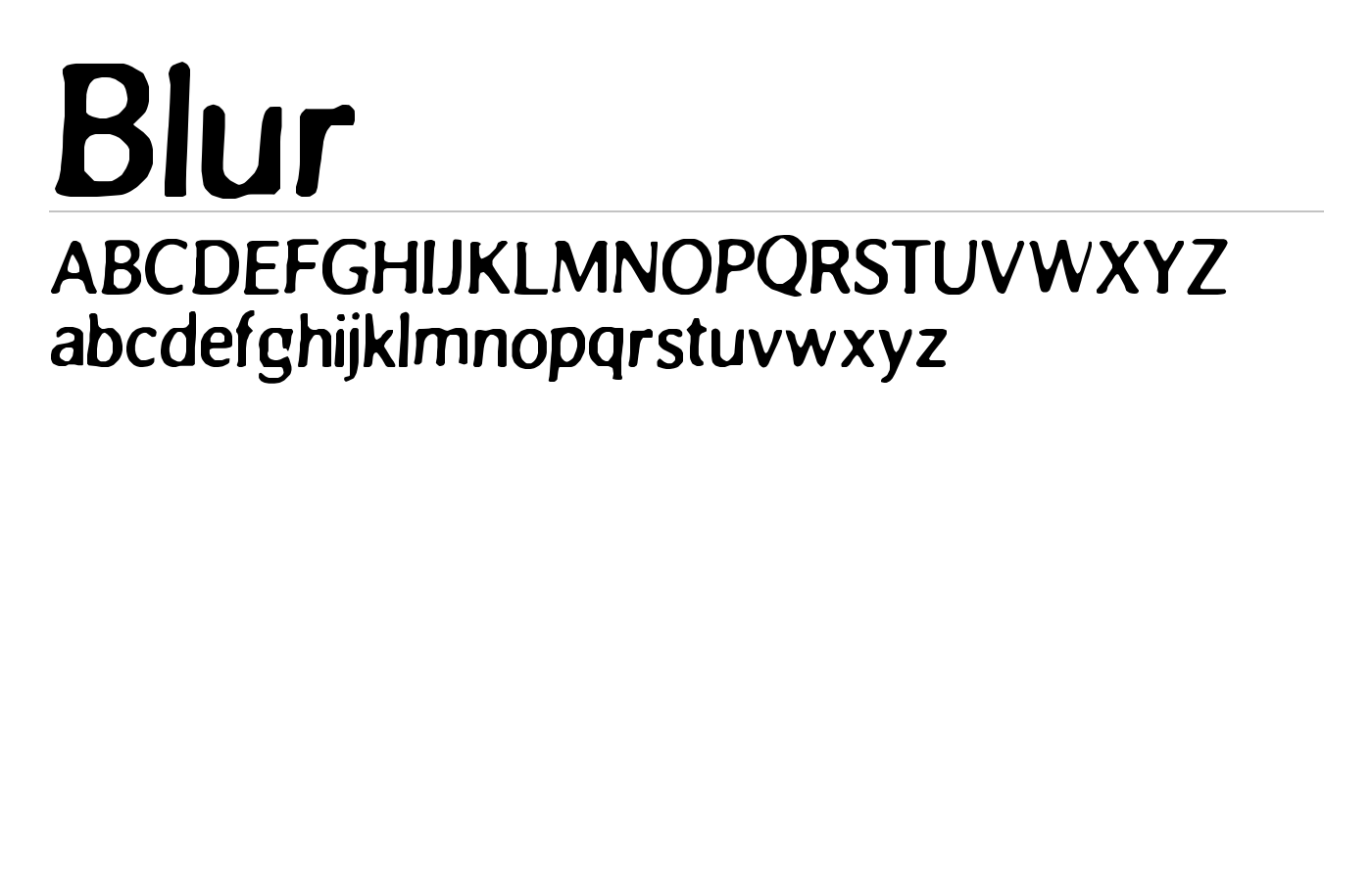 Blur Font preview