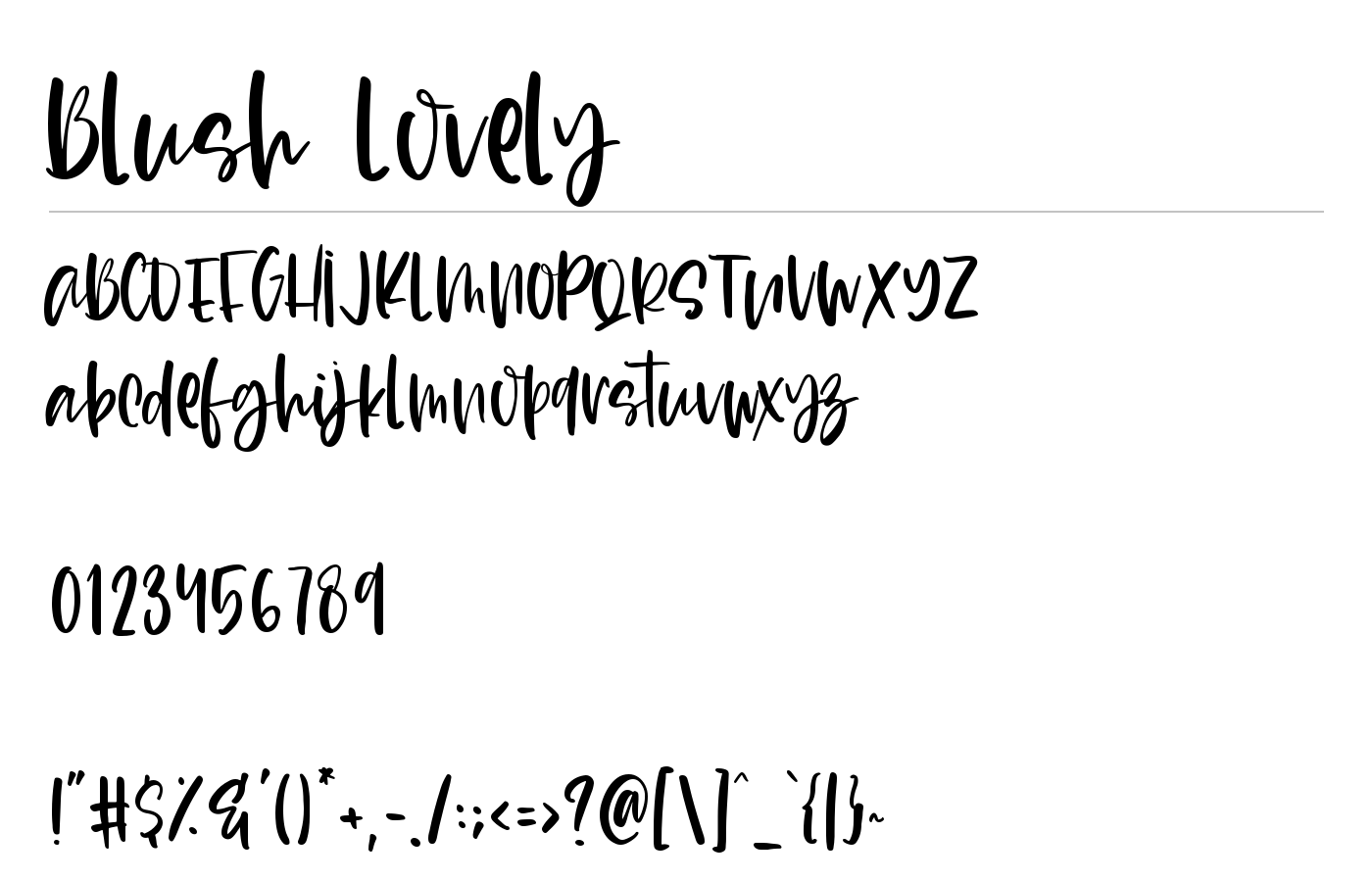 Blush Lovely Font preview