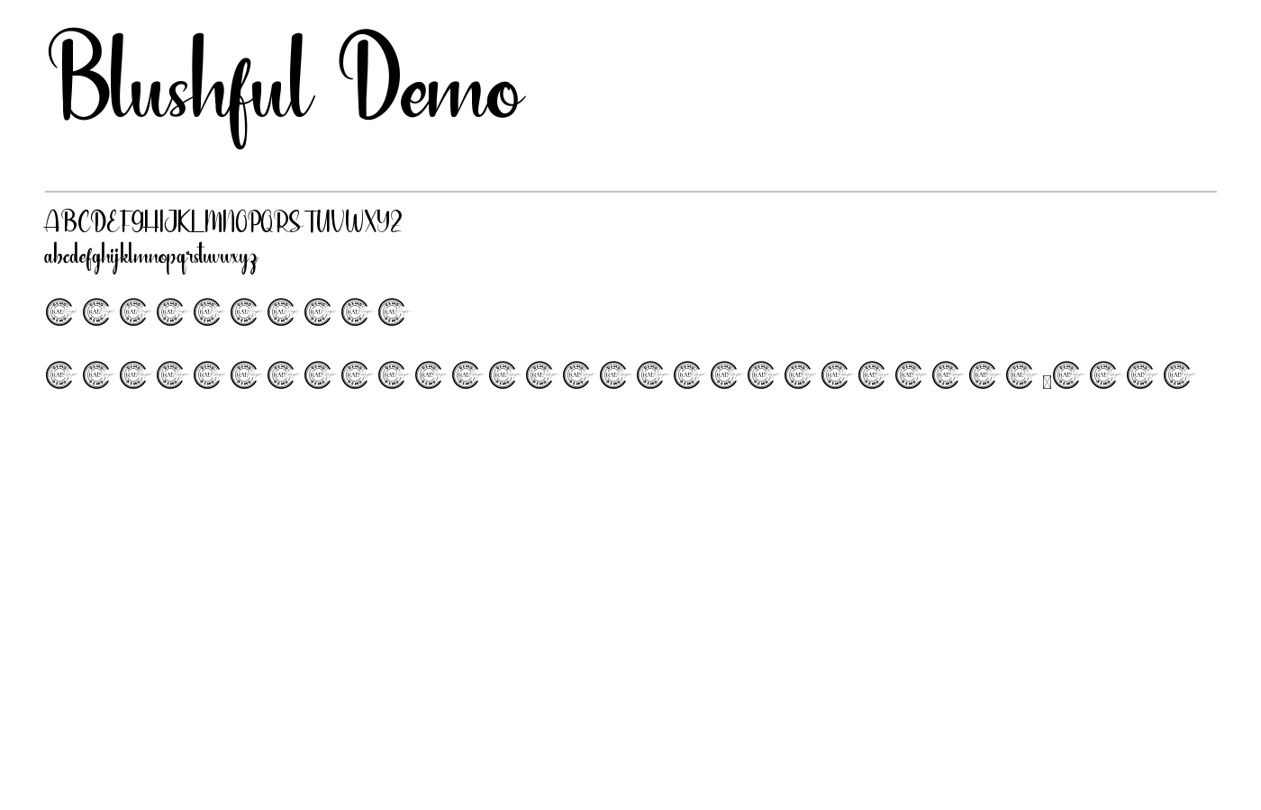 Blushful Demo Font preview
