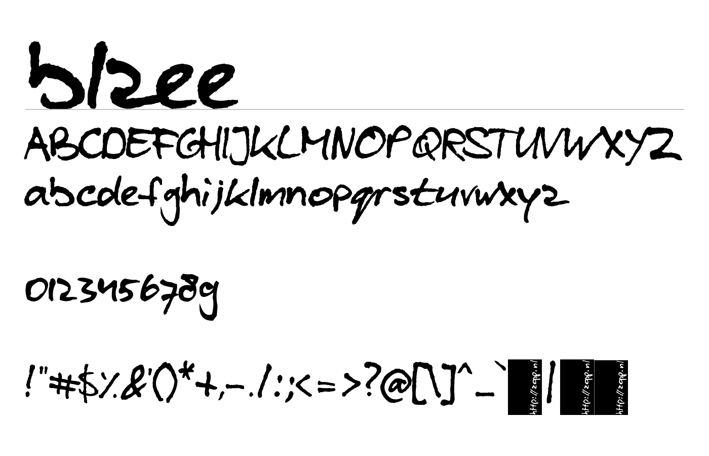 blzee Font preview