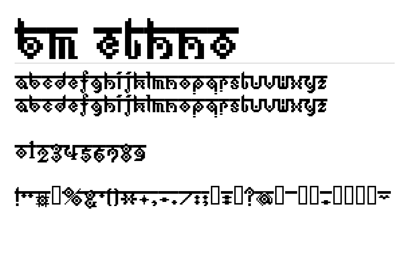 BM ethno Font preview