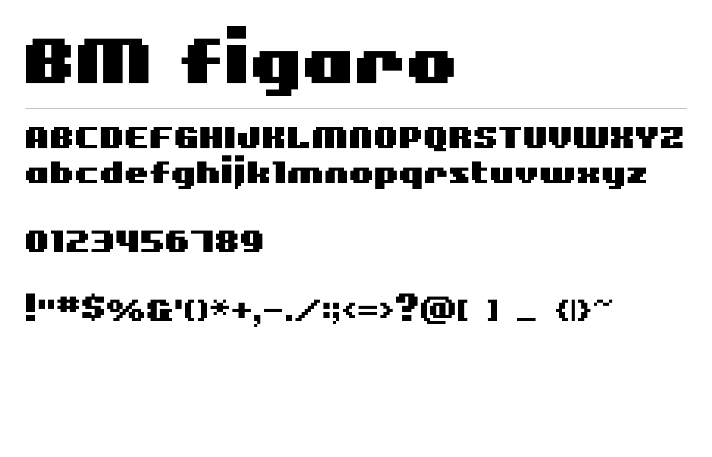 BM figaro Font preview