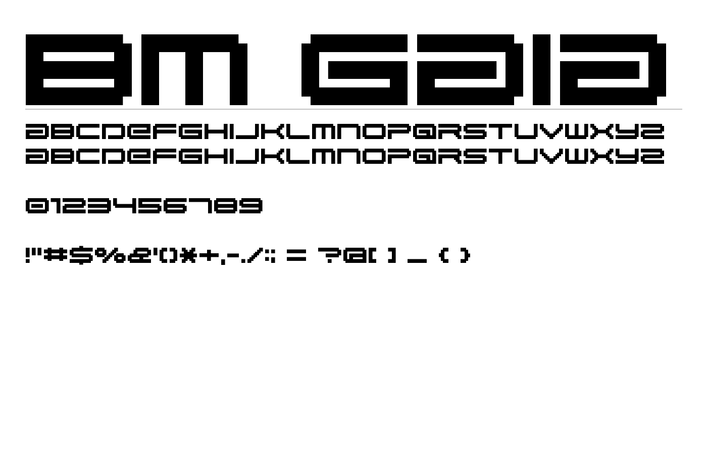BM gaia Font preview