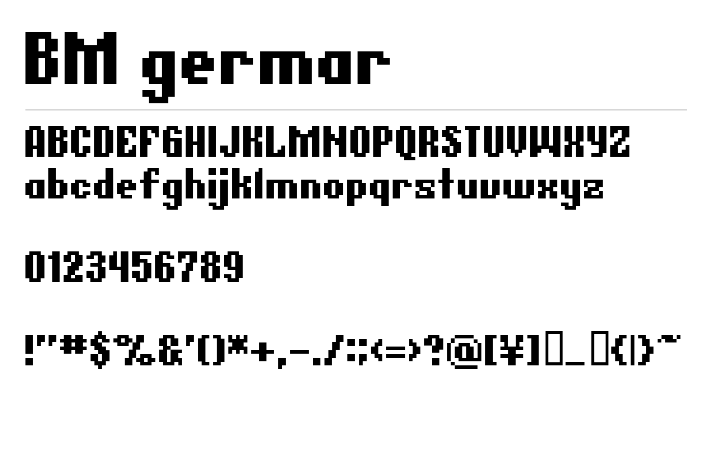 BM germar Font preview