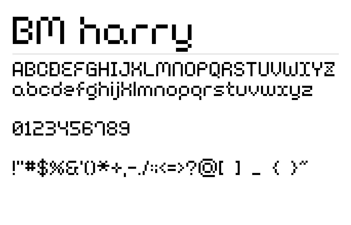 BM harry Font preview