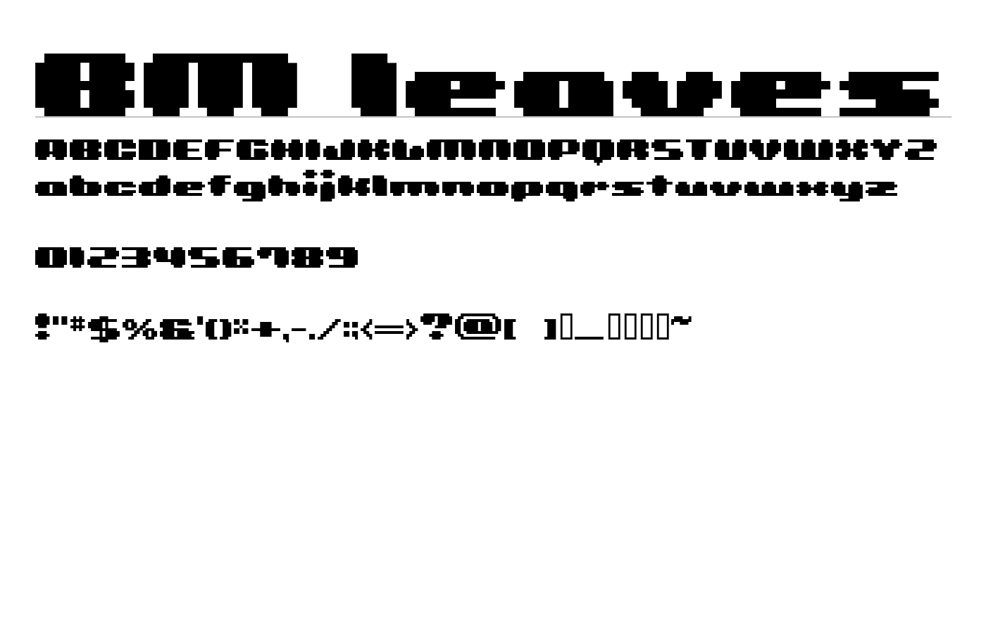 BM leaves Font preview