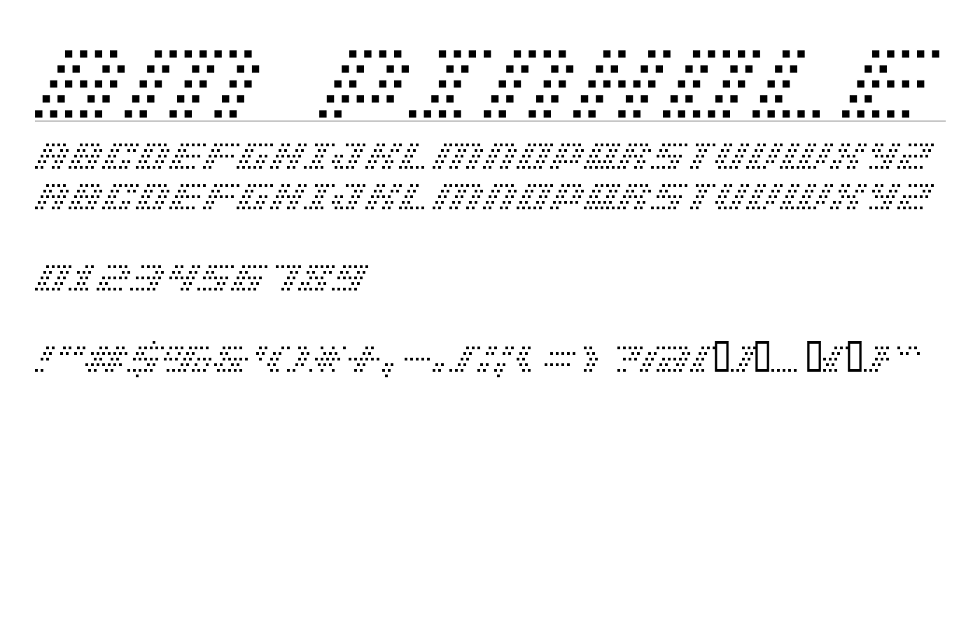 BM pinhole Font preview