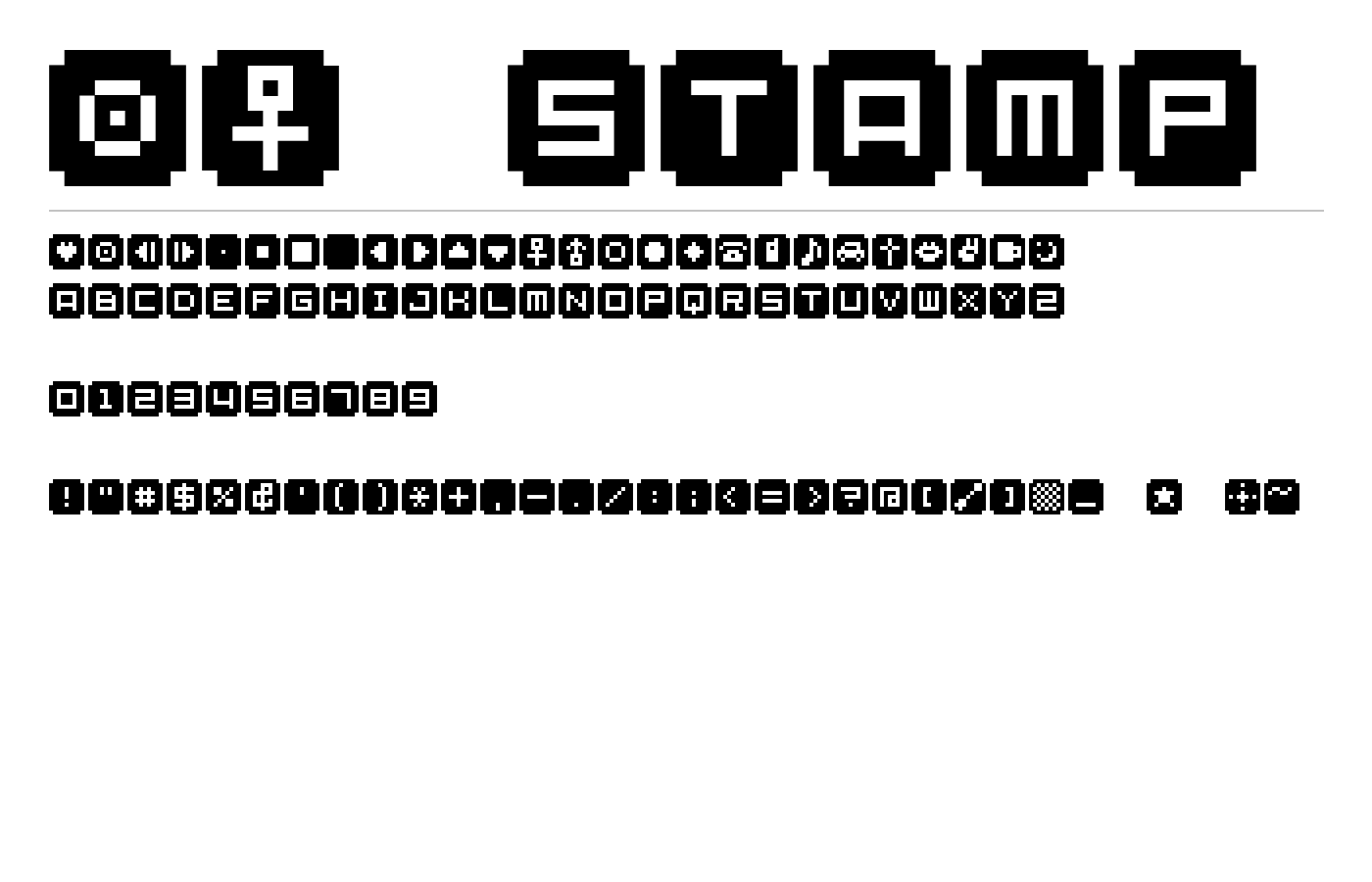 BM stamp Font preview