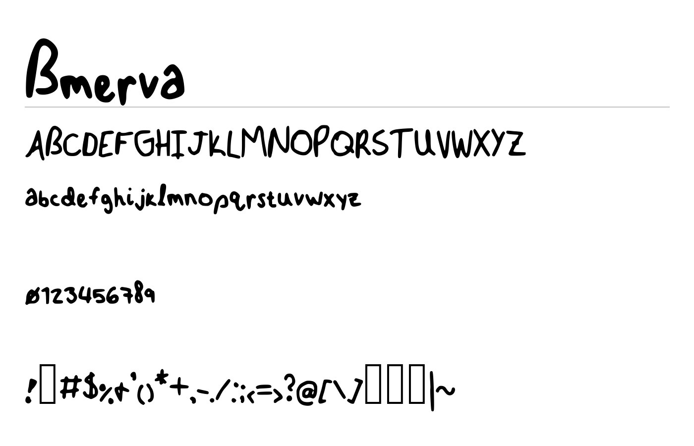 Bmerva Font preview