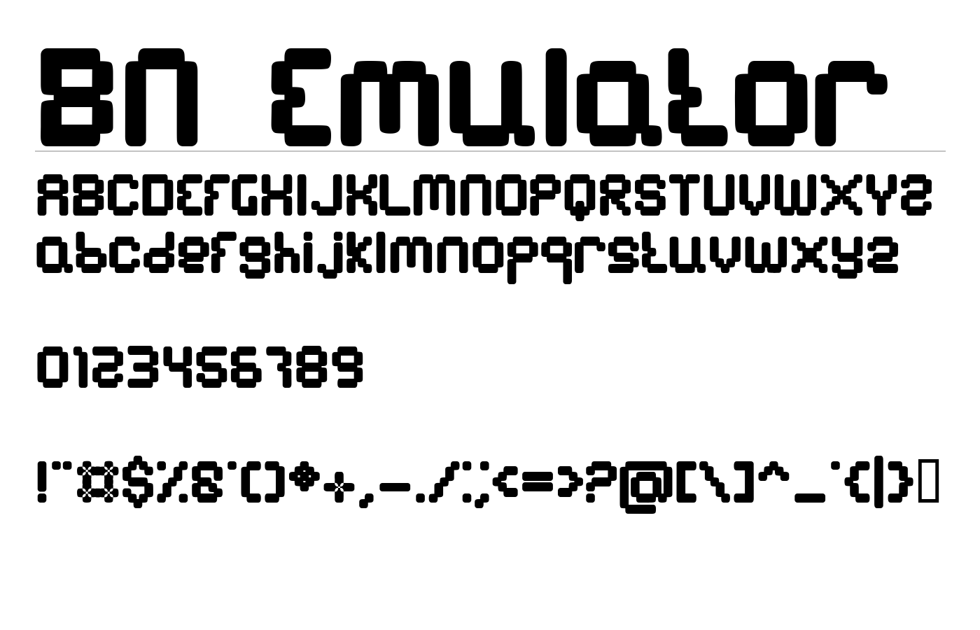 BN Emulator Font preview