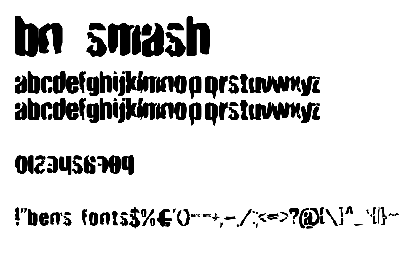 BN Smash Font preview