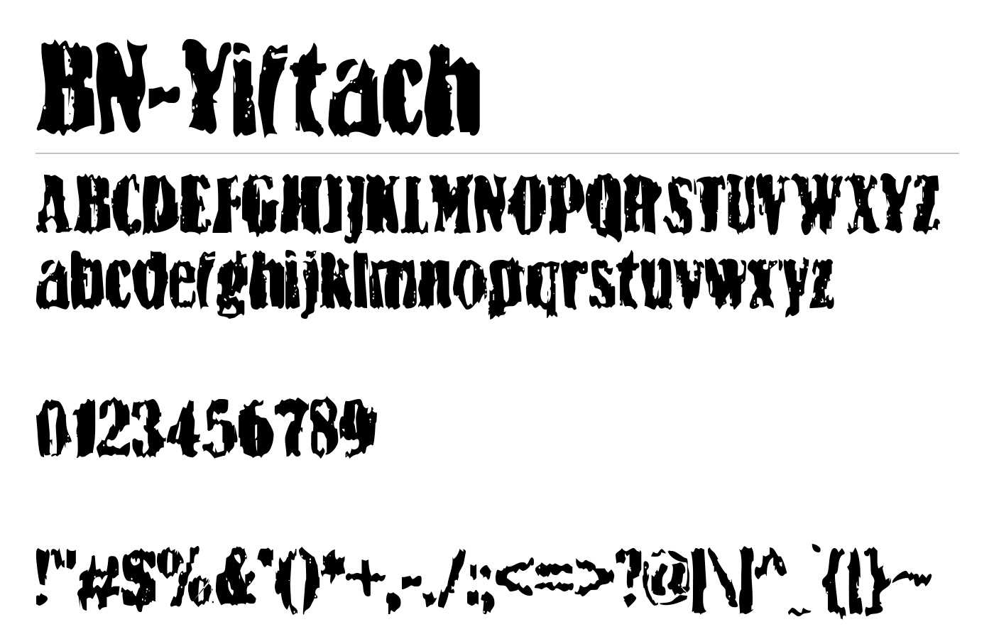 BN-Yiftach Font preview