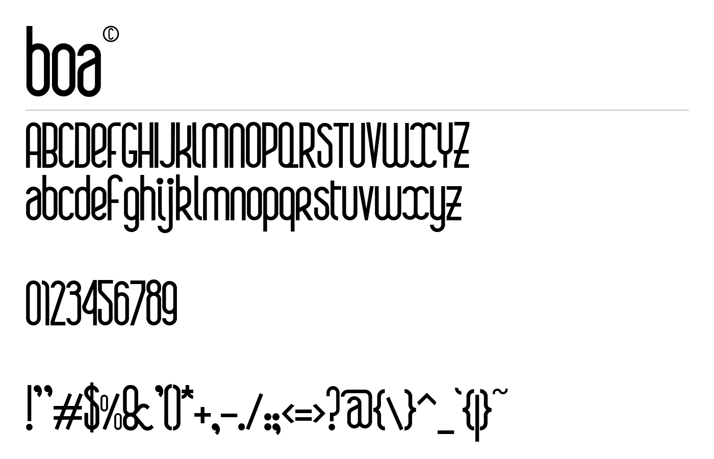 boa© Font preview