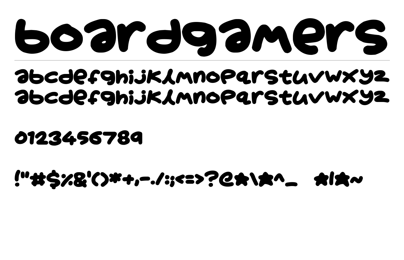 Boardgamers Font preview