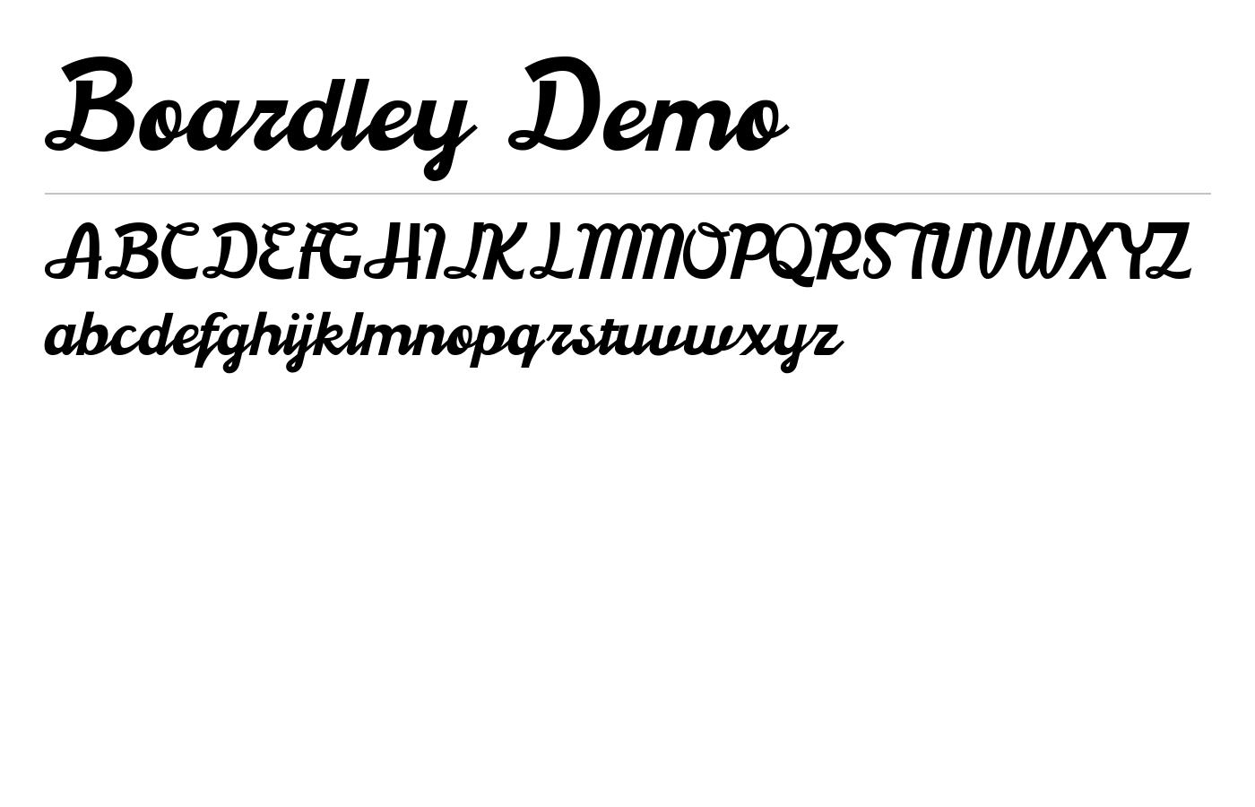 Boardley Script Font preview