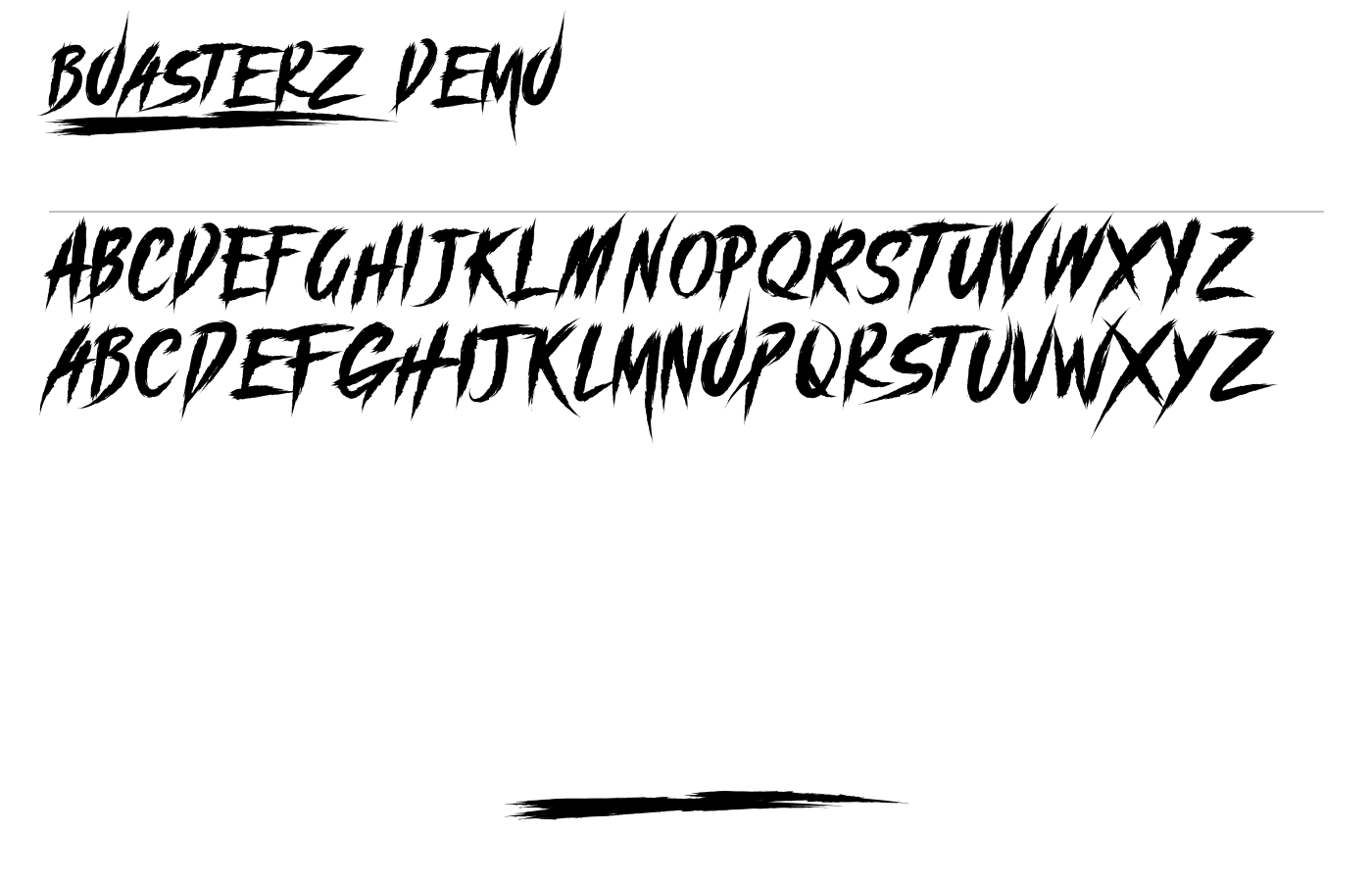 boasterz] Demo Font preview