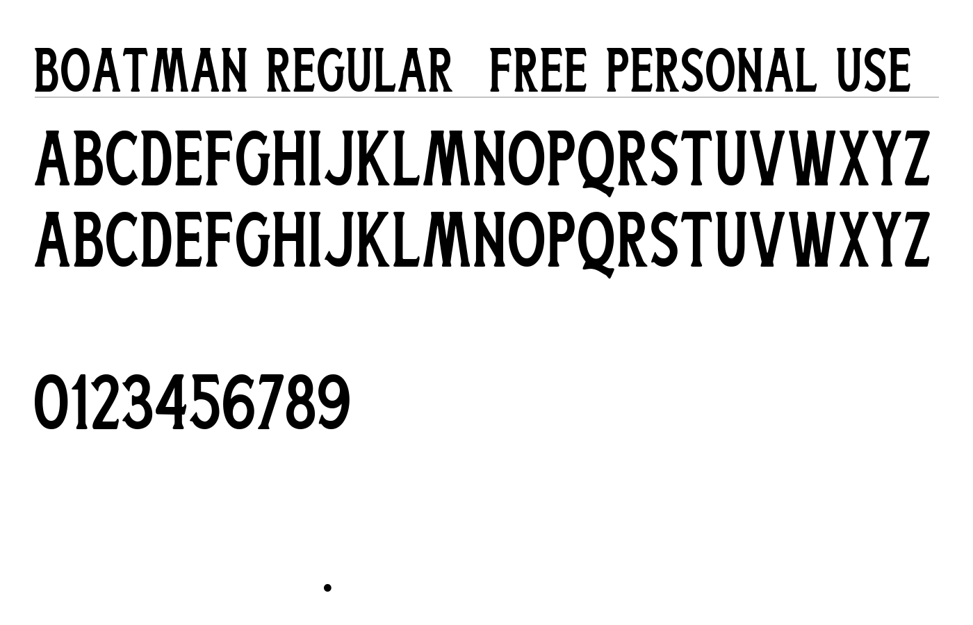 Boatman Font preview