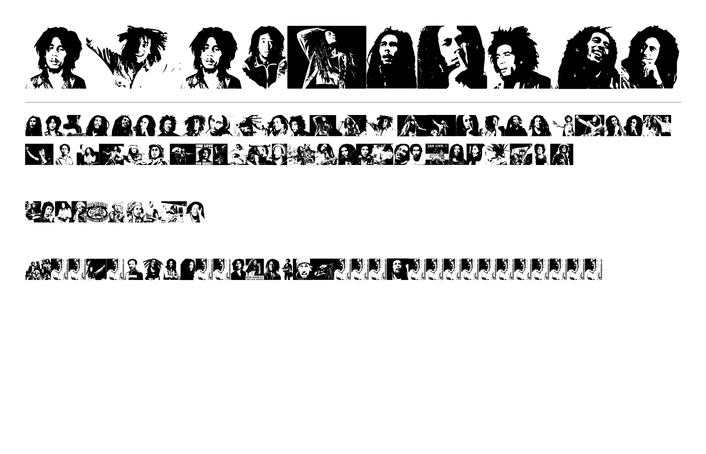 BOB NEVER DIES! Font preview