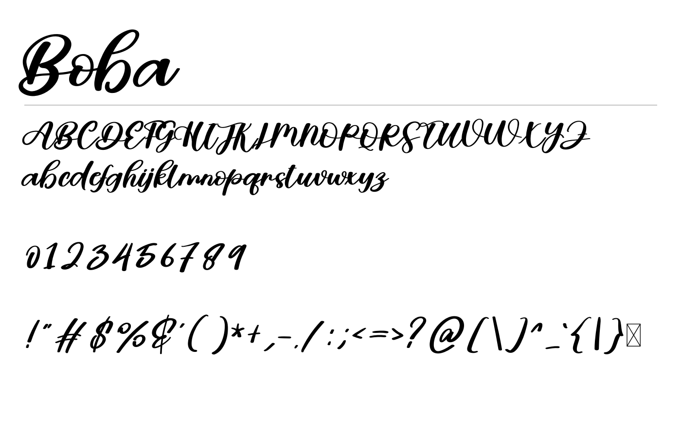 Boba Font preview