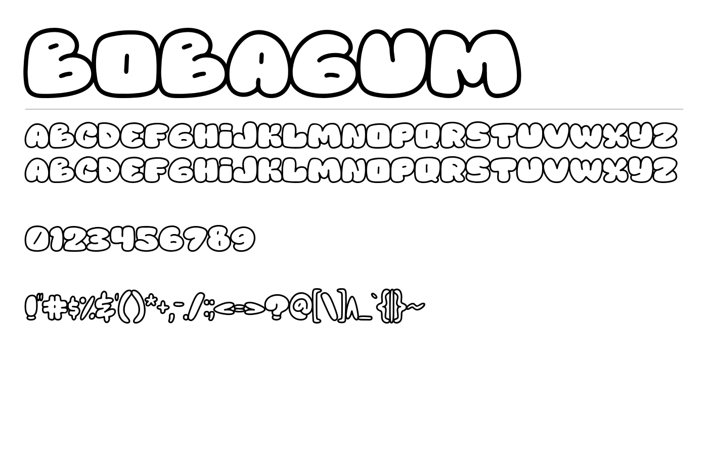 Bobagum Font preview