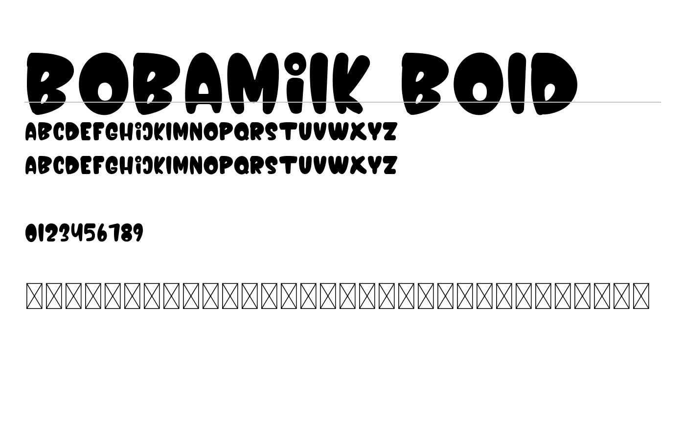 Bobamilk Bold Font preview
