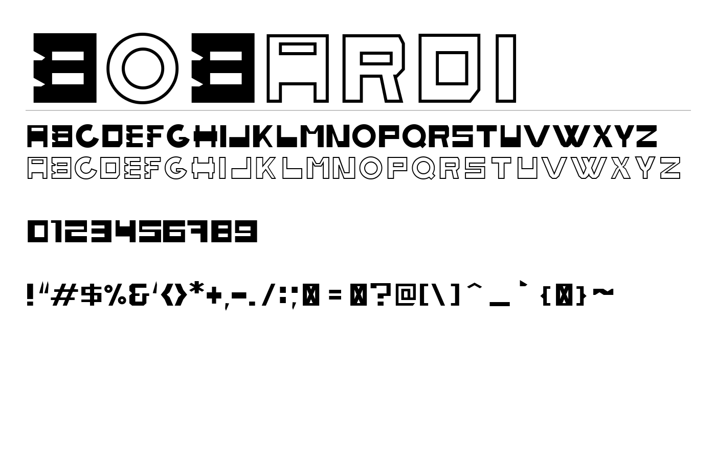 BoBardi Font preview