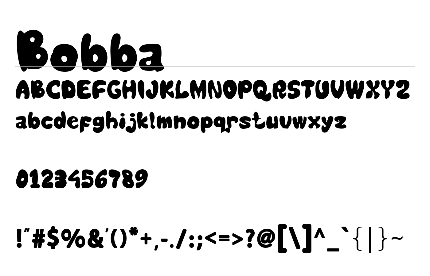 Bobba Font preview