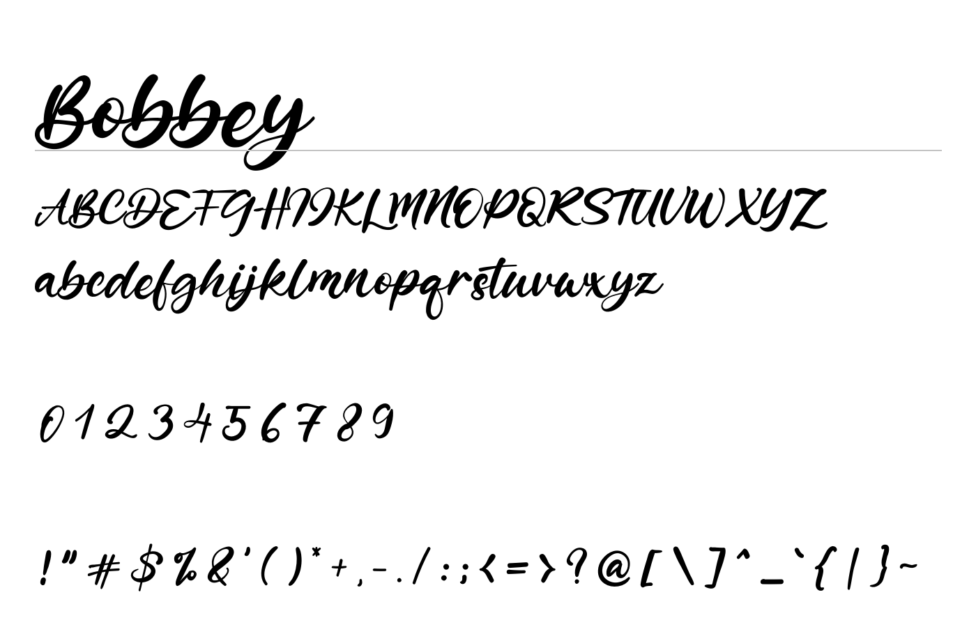 Bobbey Font preview
