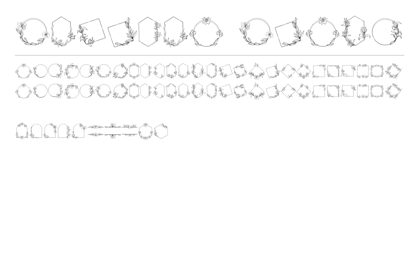 Florila Frame Font preview
