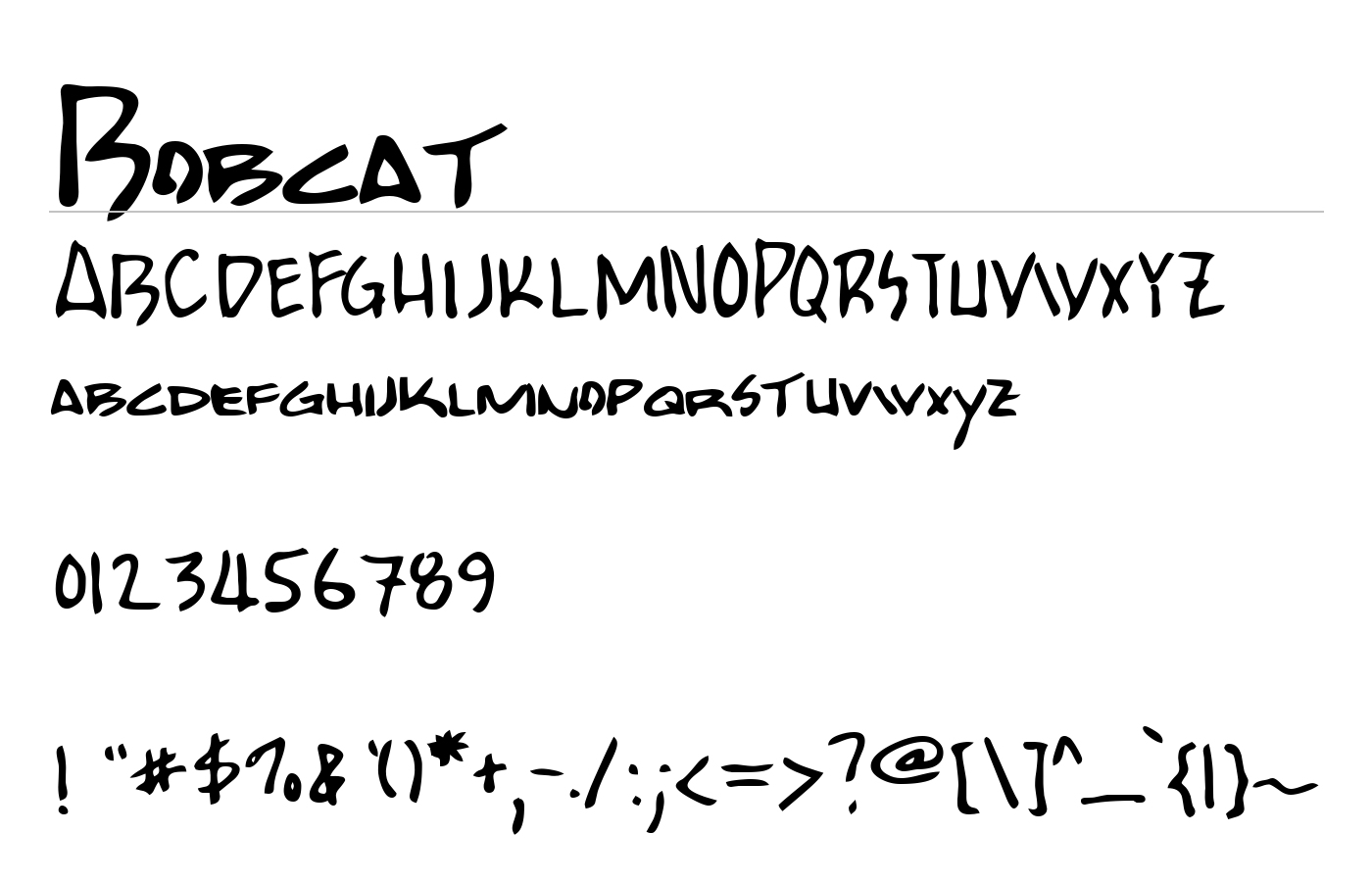 Bobcat Font preview