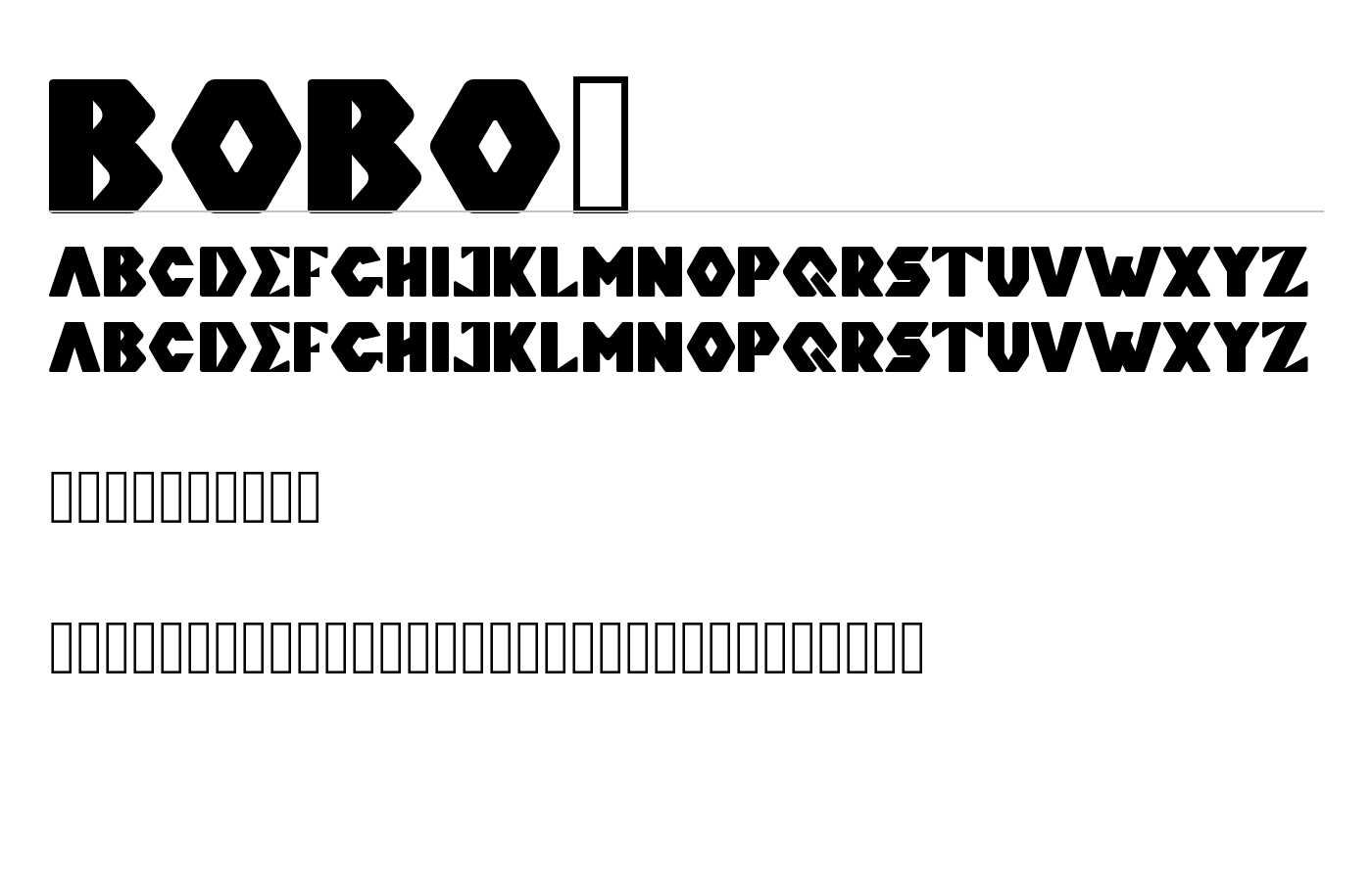 bobo1 Font preview