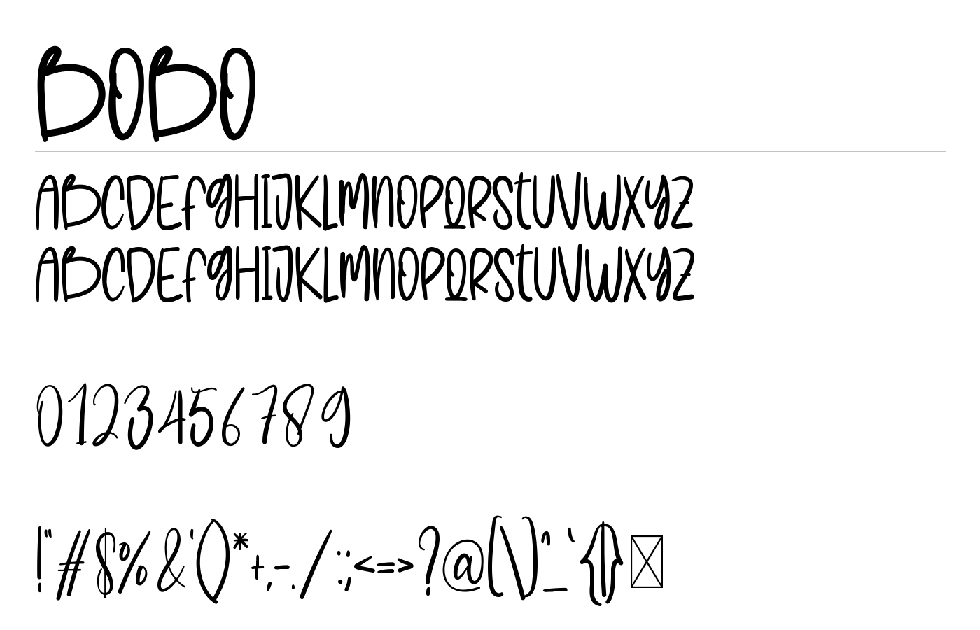 Bobo Font preview