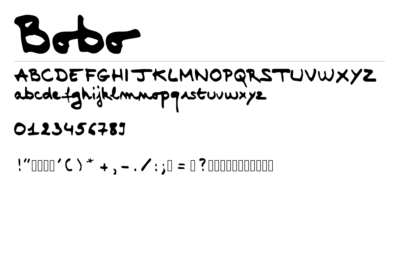 Bobo Font preview