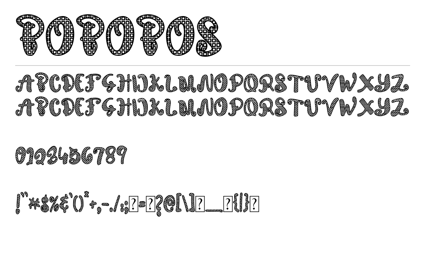 Bobobos Font preview