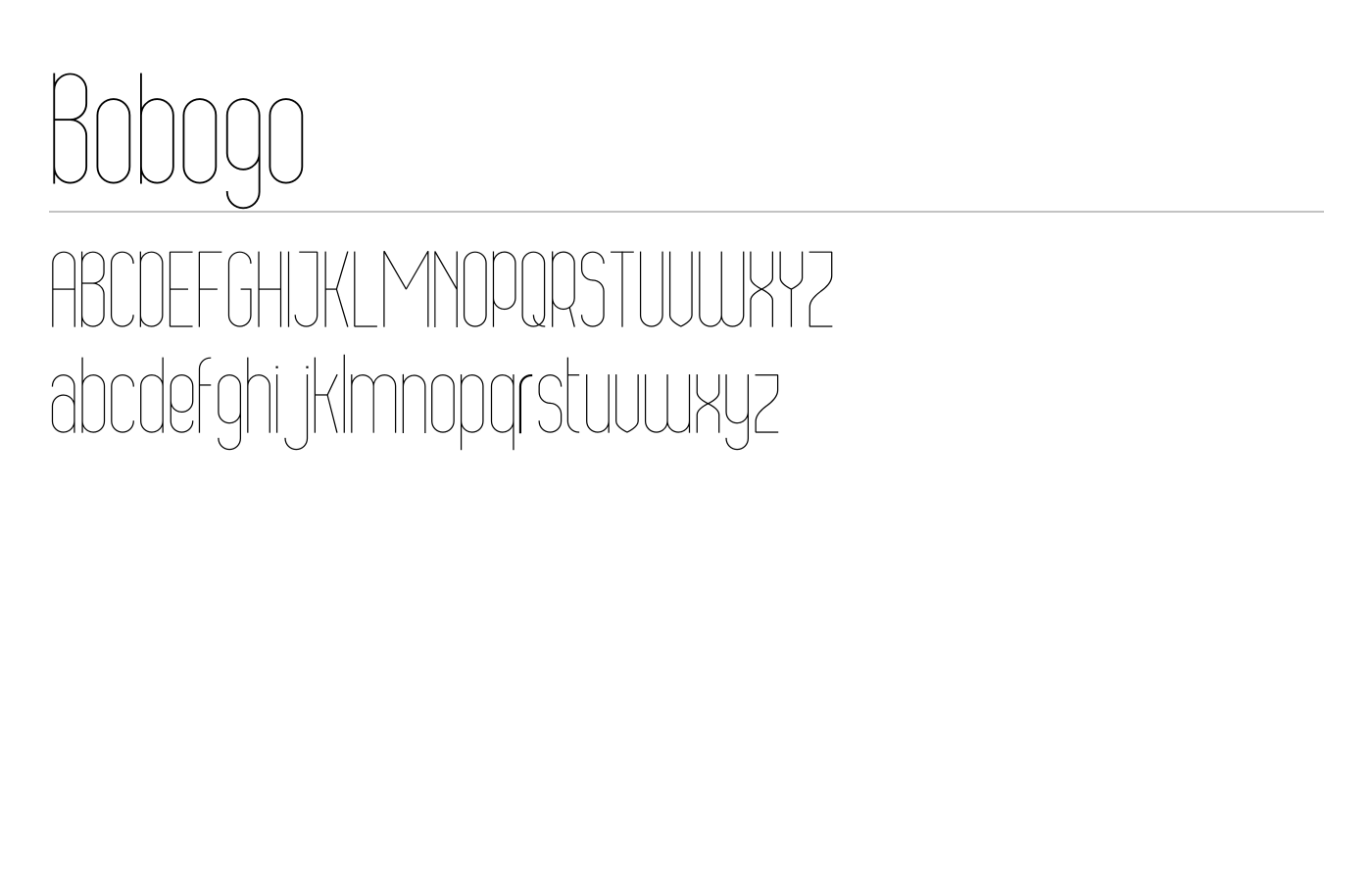 Bobogo Font preview