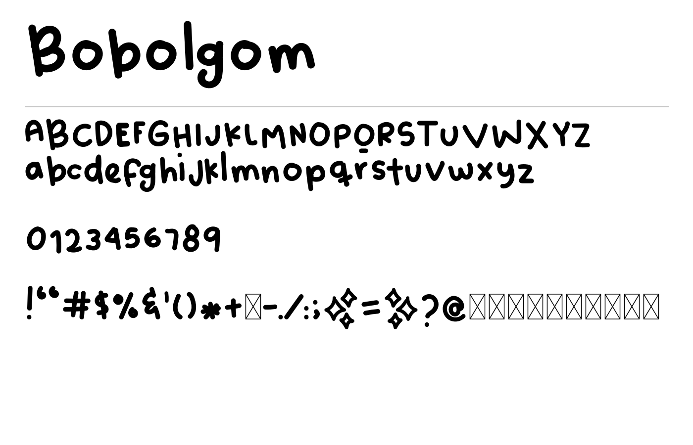 Bobolgom Font preview